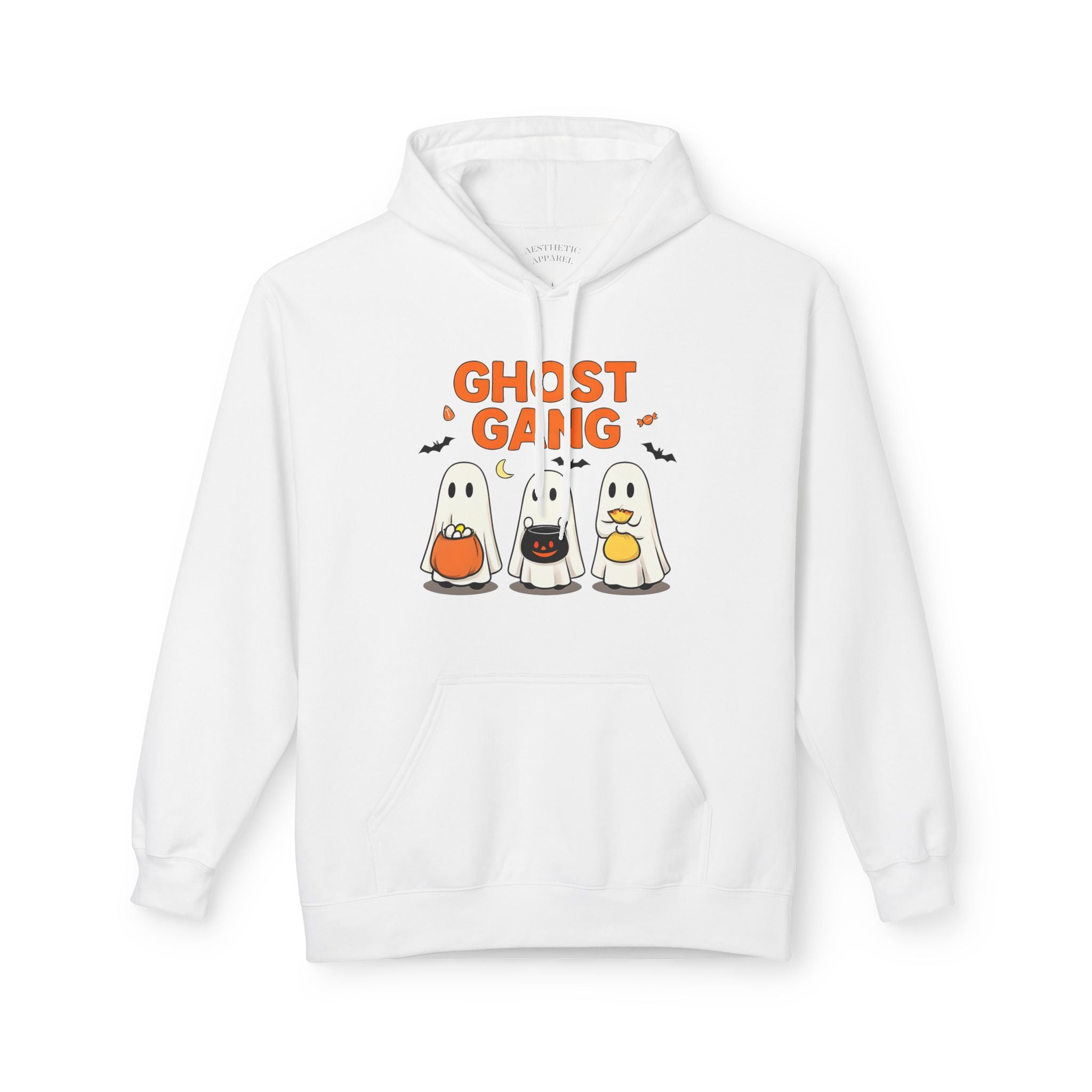 Ghost Gang Fleece Hoodie, Cozy Halloween Apparel