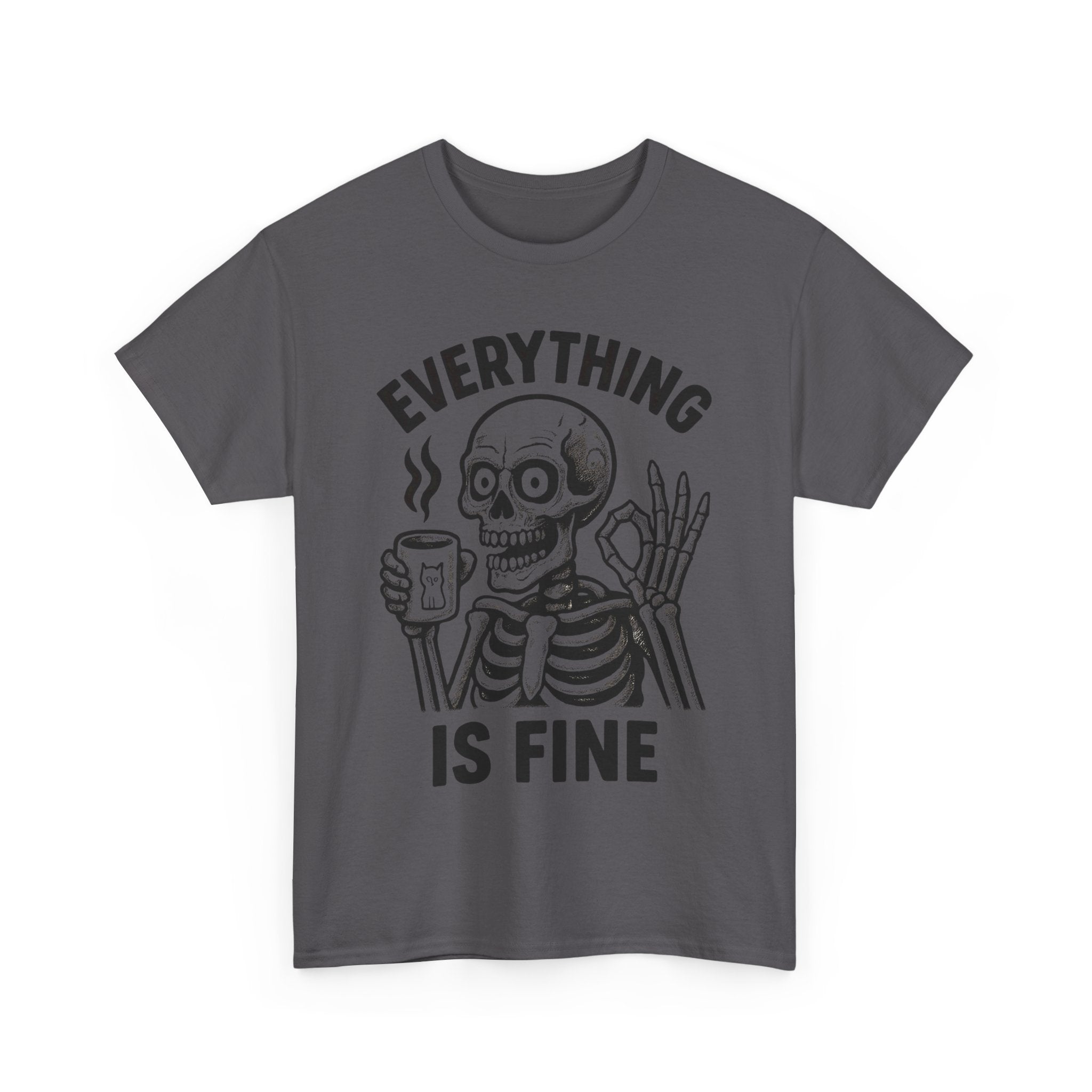 Stressed Skeleton Tee - Everything is Fine