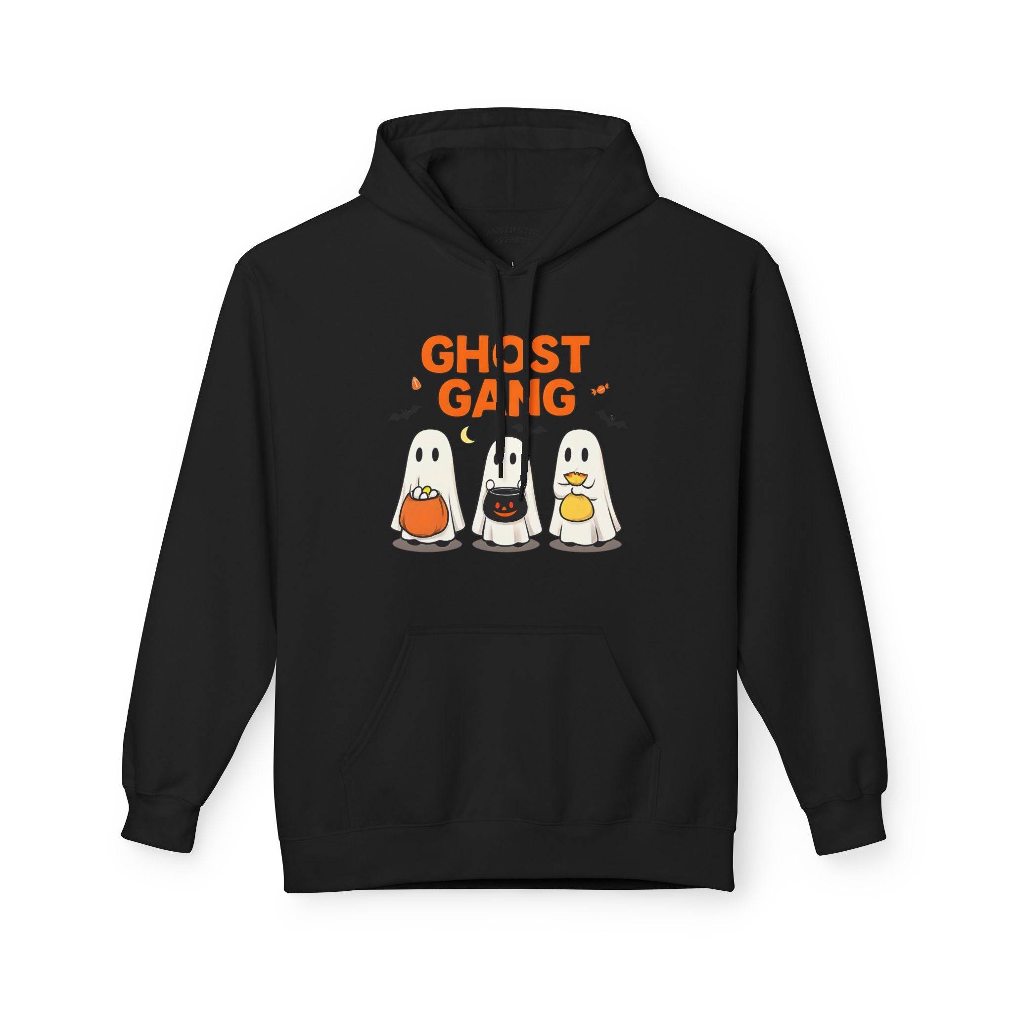 Ghost Gang Fleece Hoodie, Cozy Halloween Apparel