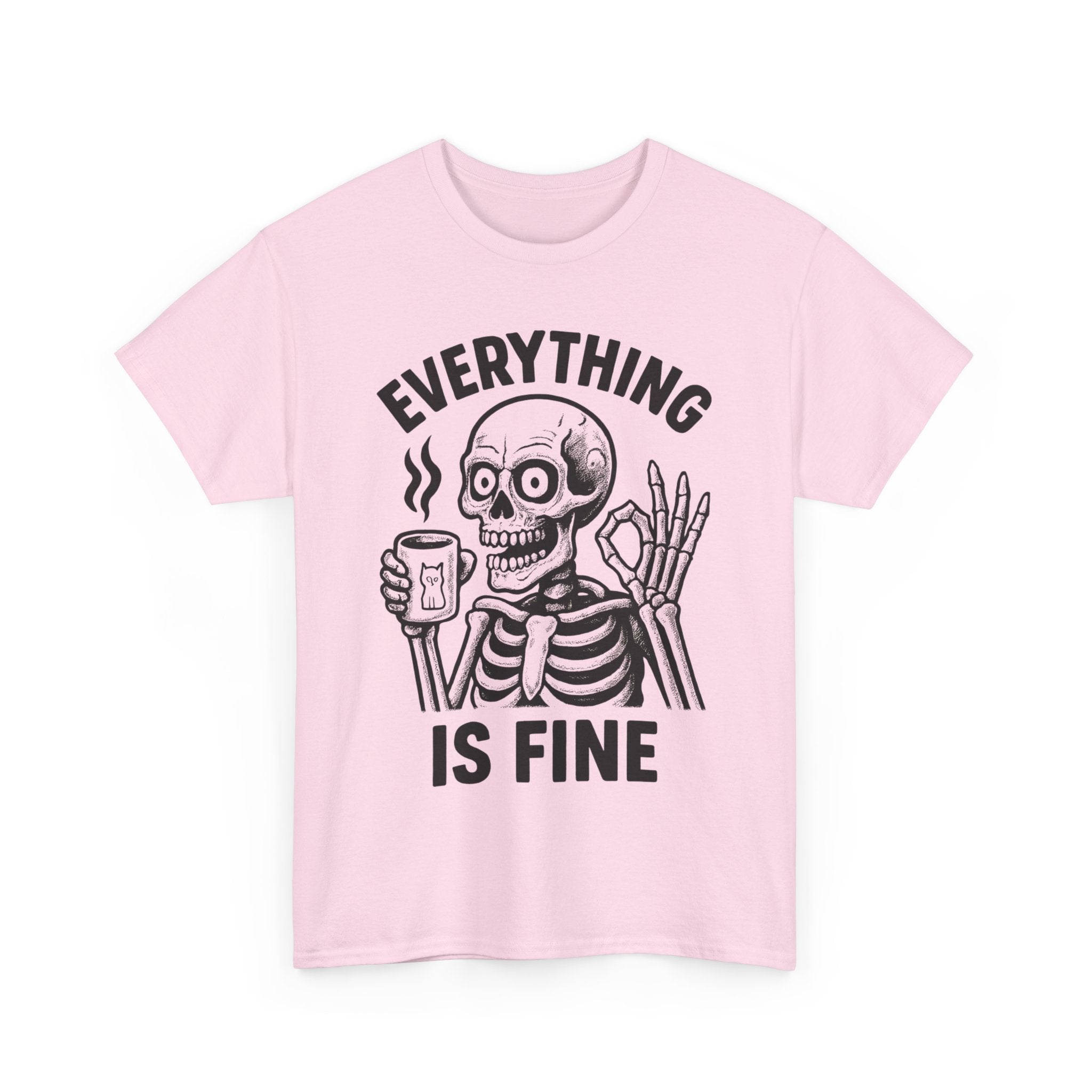 Stressed Skeleton Tee - Everything is Fine