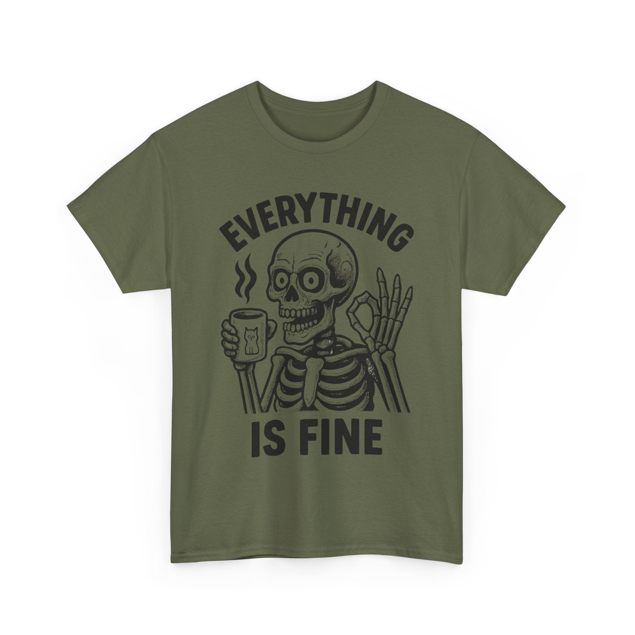 Stressed Skeleton Tee - Everything is Fine