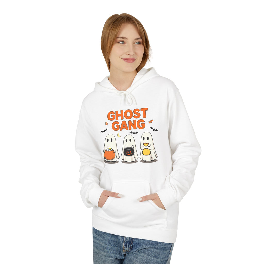 Ghost Gang Fleece Hoodie, Cozy Halloween Apparel