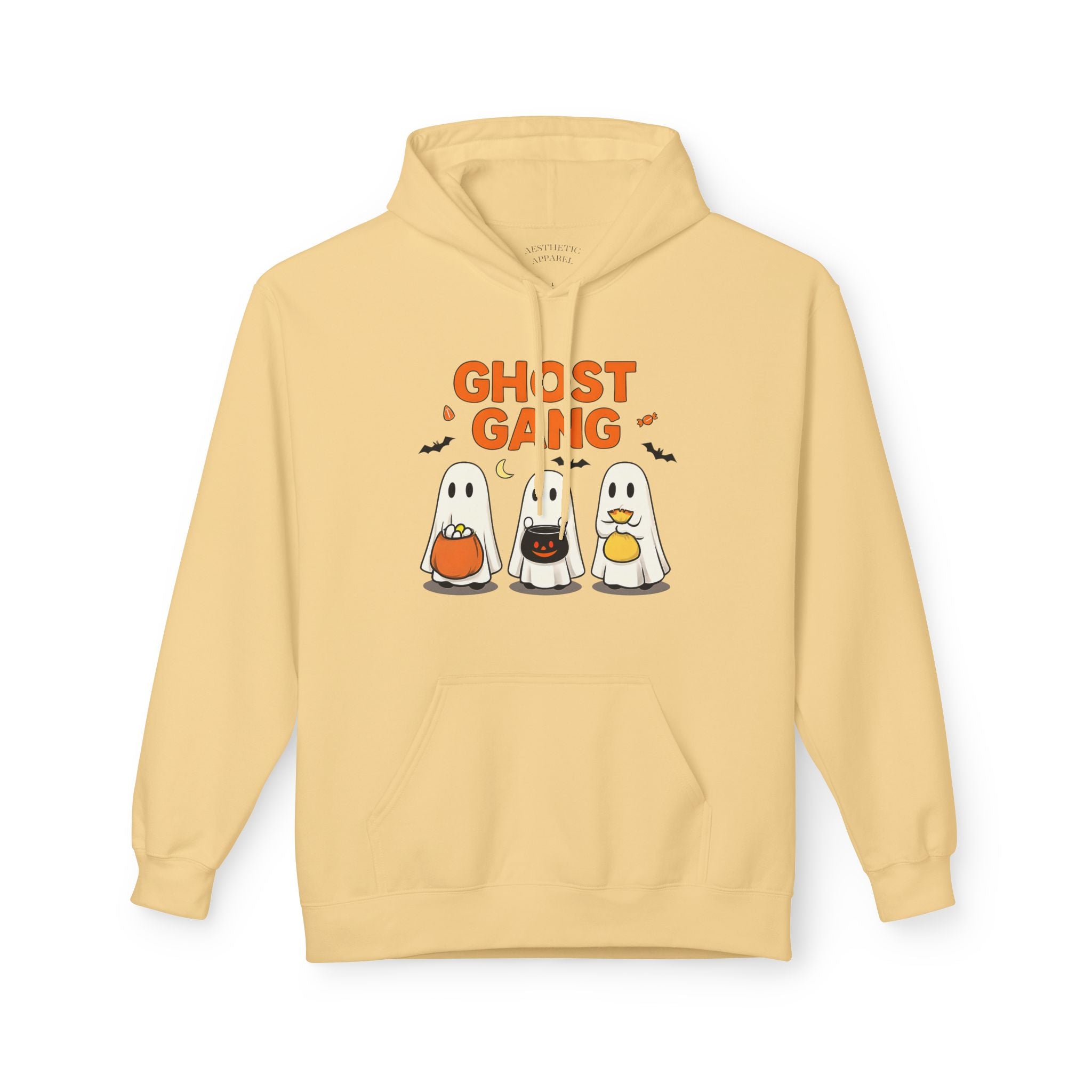 Ghost Gang Fleece Hoodie, Cozy Halloween Apparel