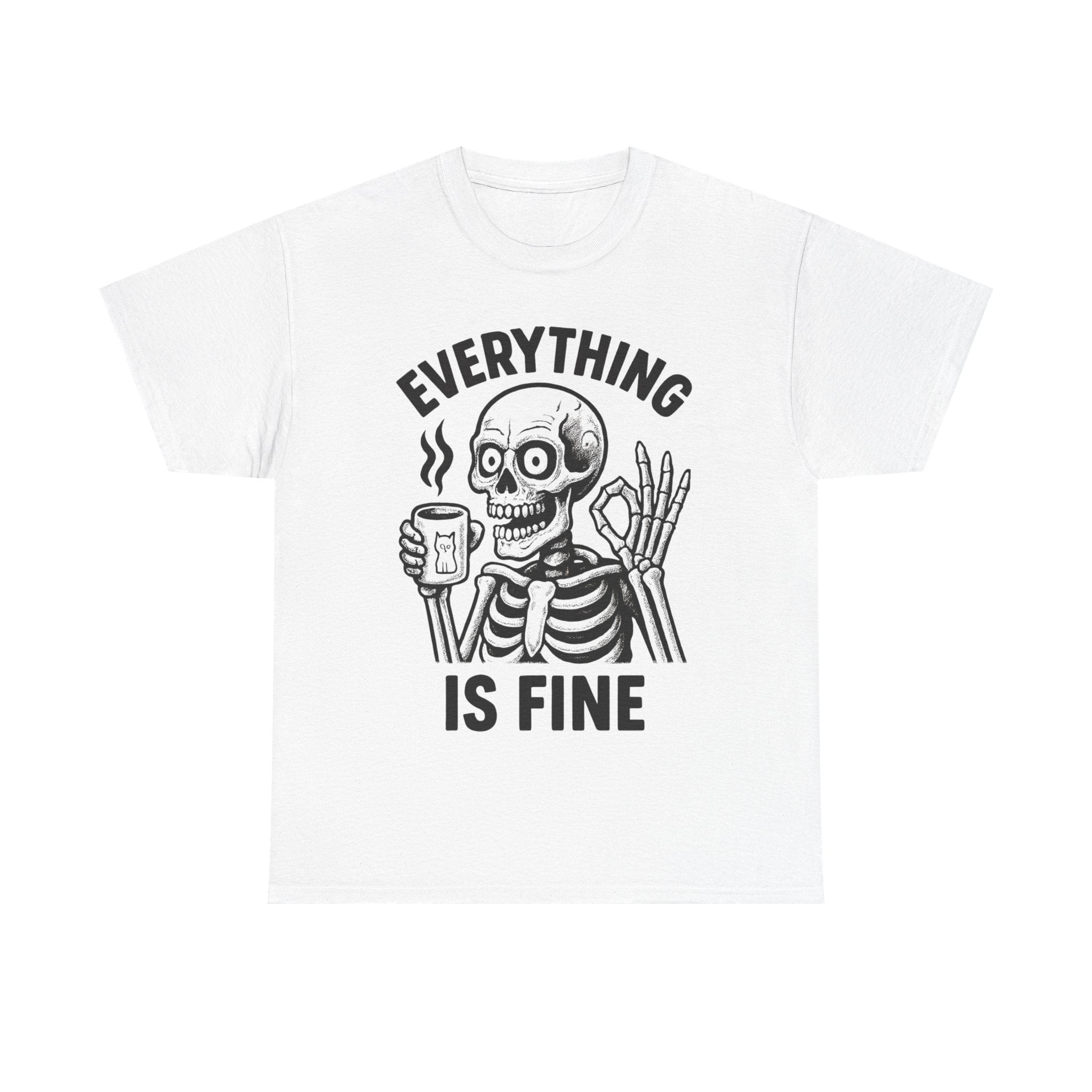 Stressed Skeleton Tee - Everything is Fine
