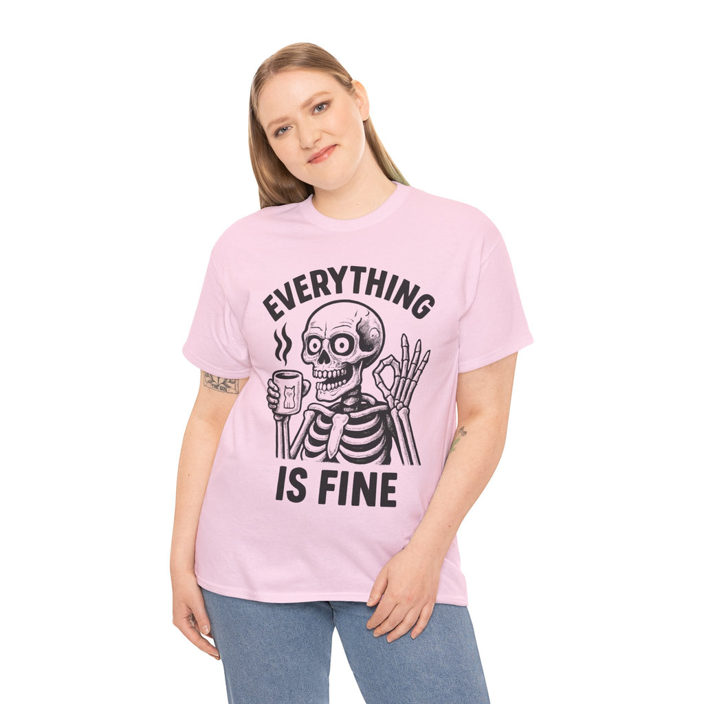 Stressed Skeleton Tee - Everything is Fine