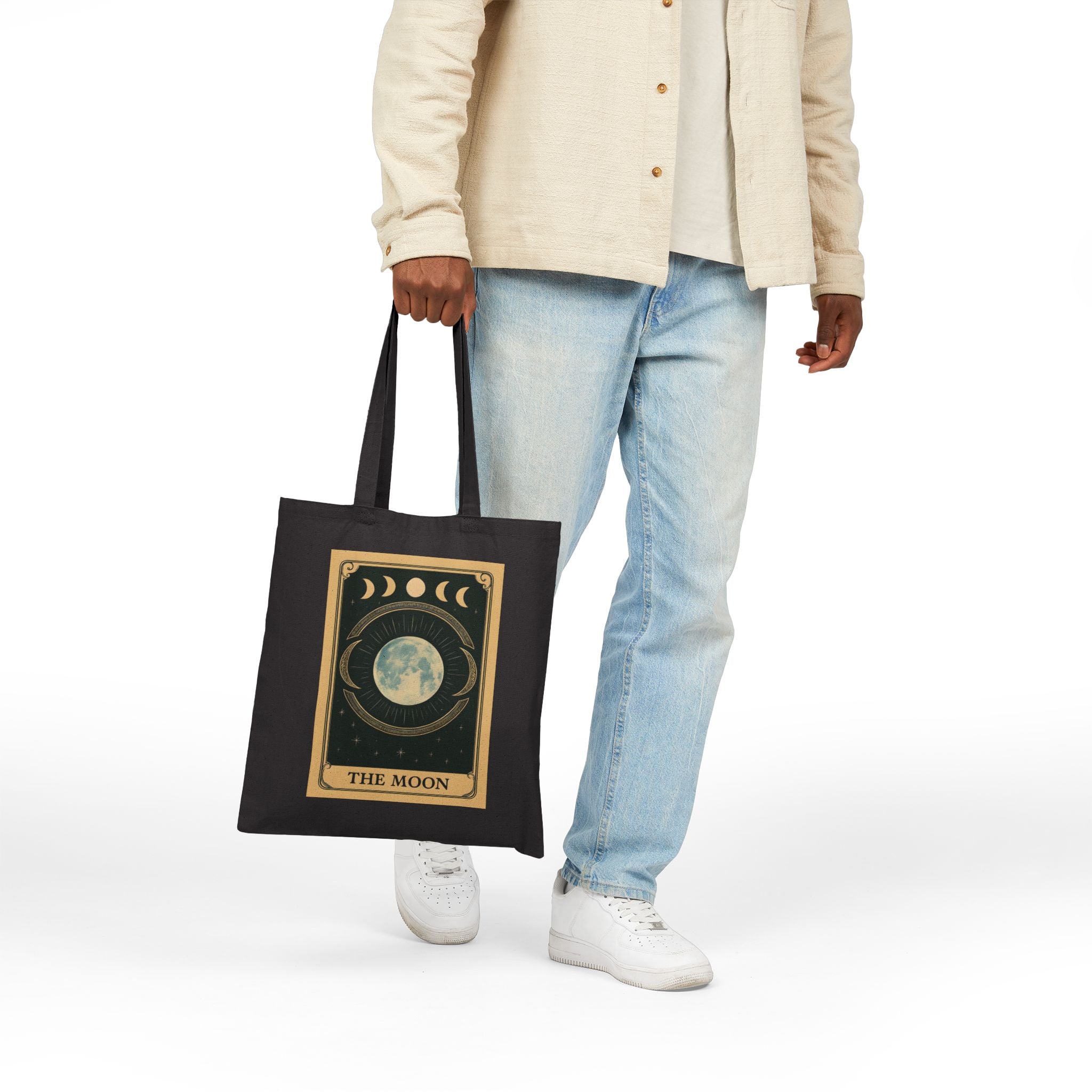 The Moon Tarot - Cotton Canvas Tote Bag