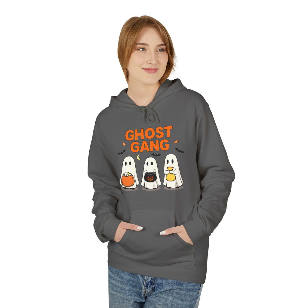 Ghost Gang Fleece Hoodie, Cozy Halloween Apparel